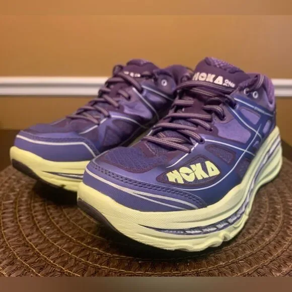 Hoka Stinson 3 Running Purple Green Women’s Shoes Size 8 - Picture 4 of 10